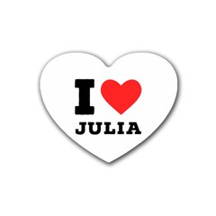 I love Julia  Rubber Coaster (Heart)