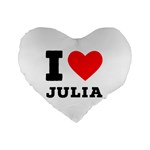 I love Julia  Standard 16  Premium Heart Shape Cushions Front