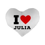 I love Julia  Standard 16  Premium Heart Shape Cushions Back