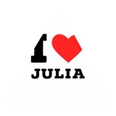 I Love Julia  Wooden Puzzle Triangle by ilovewhateva