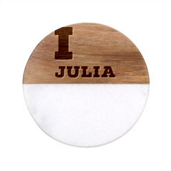 I love Julia  Classic Marble Wood Coaster (Round) 