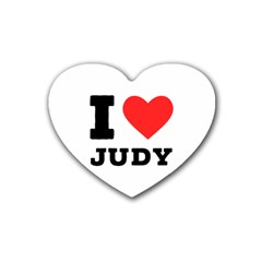 I Love Judy Rubber Heart Coaster (4 Pack) by ilovewhateva