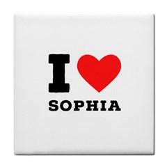 I Love Sophia Tile Coaster by ilovewhateva