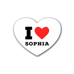 I Love Sophia Rubber Coaster (heart) by ilovewhateva