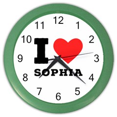 I Love Sophia Color Wall Clock by ilovewhateva