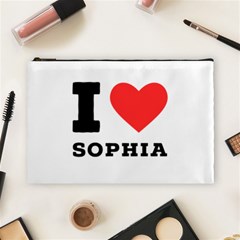 I Love Sophia Cosmetic Bag (large) by ilovewhateva