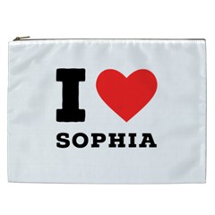 I Love Sophia Cosmetic Bag (xxl) by ilovewhateva