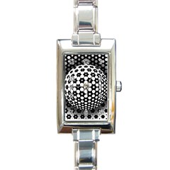 Sphere Spherical Circular Monochrome Circle Art Rectangle Italian Charm Watch