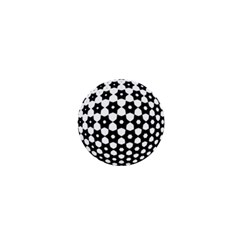 Sphere Spherical Circular Monochrome Circle Art 1  Mini Buttons