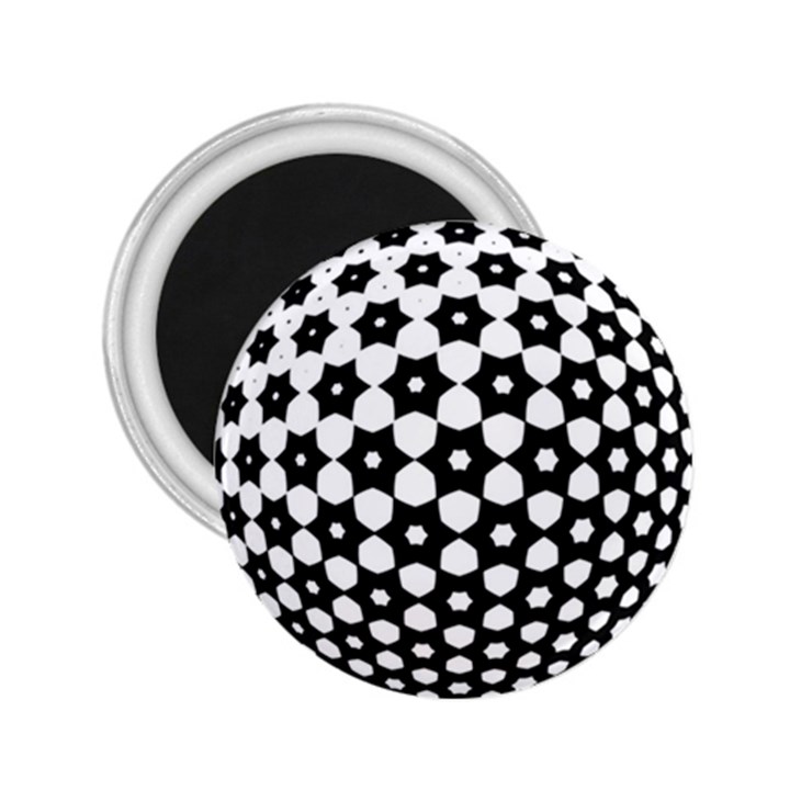 Sphere Spherical Circular Monochrome Circle Art 2.25  Magnets