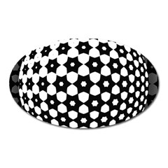 Sphere Spherical Circular Monochrome Circle Art Oval Magnet