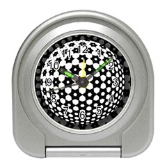 Sphere Spherical Circular Monochrome Circle Art Travel Alarm Clock