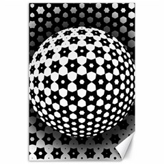 Sphere Spherical Circular Monochrome Circle Art Canvas 24  X 36 