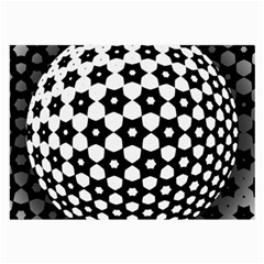 Sphere Spherical Circular Monochrome Circle Art Large Glasses Cloth by Jancukart