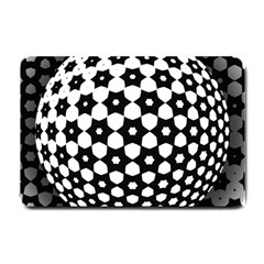 Sphere Spherical Circular Monochrome Circle Art Small Doormat