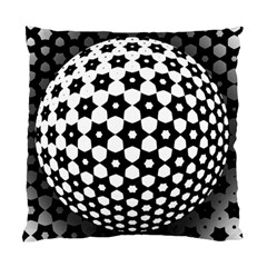 Sphere Spherical Circular Monochrome Circle Art Standard Cushion Case (two Sides) by Jancukart