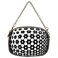 Sphere Spherical Circular Monochrome Circle Art Chain Purse (two Sides) by Jancukart