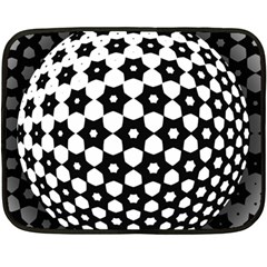 Sphere Spherical Circular Monochrome Circle Art Fleece Blanket (mini)