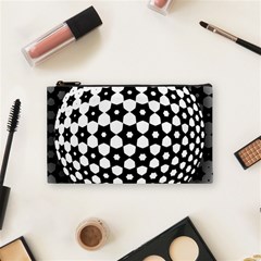 Sphere Spherical Circular Monochrome Circle Art Cosmetic Bag (small) by Jancukart