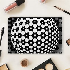 Sphere Spherical Circular Monochrome Circle Art Cosmetic Bag (large)