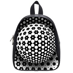 Sphere Spherical Circular Monochrome Circle Art School Bag (small)