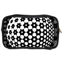 Sphere Spherical Circular Monochrome Circle Art Toiletries Bag (one Side)