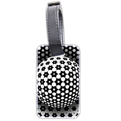 Sphere Spherical Circular Monochrome Circle Art Luggage Tag (two Sides) by Jancukart