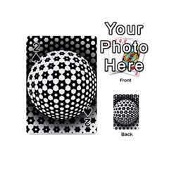 Sphere Spherical Circular Monochrome Circle Art Playing Cards 54 Designs (mini)