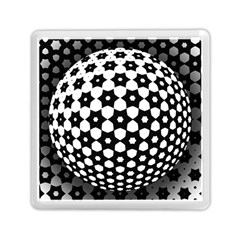 Sphere Spherical Circular Monochrome Circle Art Memory Card Reader (square)