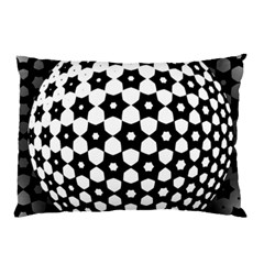 Sphere Spherical Circular Monochrome Circle Art Pillow Case (two Sides)