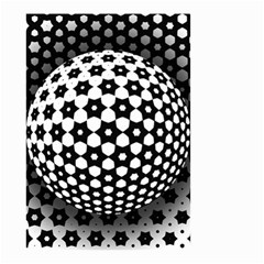 Sphere Spherical Circular Monochrome Circle Art Small Garden Flag (two Sides) by Jancukart