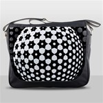 Sphere Spherical Circular Monochrome Circle Art Messenger Bag Front