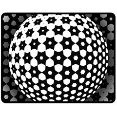 Sphere Spherical Circular Monochrome Circle Art Fleece Blanket (medium)