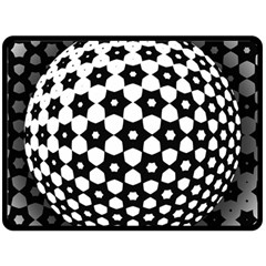 Sphere Spherical Circular Monochrome Circle Art Fleece Blanket (large)