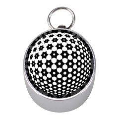 Sphere Spherical Circular Monochrome Circle Art Mini Silver Compasses by Jancukart