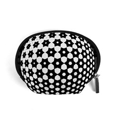 Sphere Spherical Circular Monochrome Circle Art Accessory Pouch (small) by Jancukart