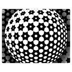 Sphere Spherical Circular Monochrome Circle Art Premium Plush Fleece Blanket (medium) by Jancukart