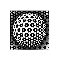 Sphere Spherical Circular Monochrome Circle Art Satin Bandana Scarf 22  X 22 