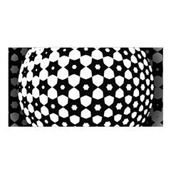 Sphere Spherical Circular Monochrome Circle Art Satin Shawl 45  X 80 