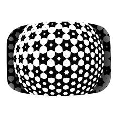 Sphere Spherical Circular Monochrome Circle Art Mini Square Pill Box by Jancukart