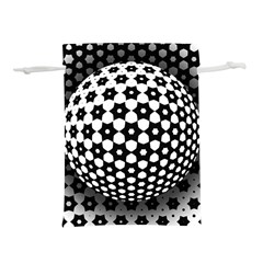 Sphere Spherical Circular Monochrome Circle Art Lightweight Drawstring Pouch (l)