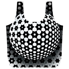 Sphere Spherical Circular Monochrome Circle Art Full Print Recycle Bag (xxxl)