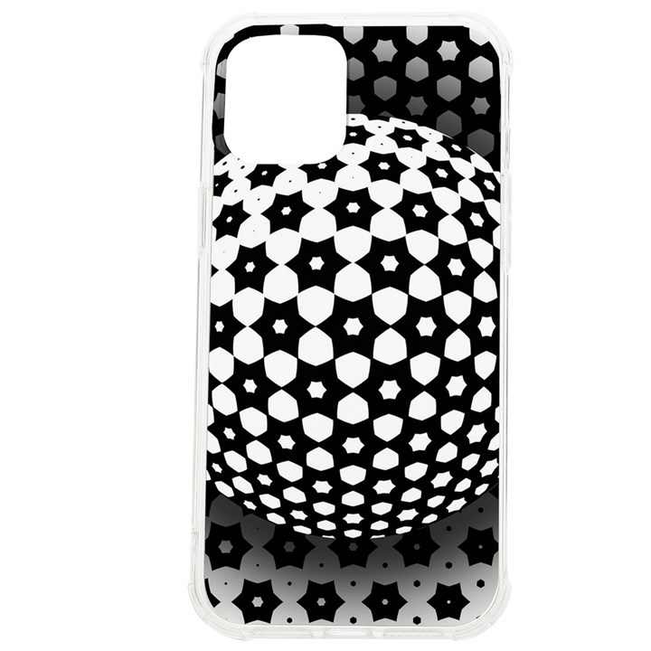 Sphere Spherical Circular Monochrome Circle Art iPhone 12 Pro max TPU UV Print Case