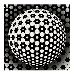 Sphere Spherical Circular Monochrome Circle Art Banner And Sign 4  X 4  by Jancukart