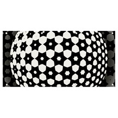 Sphere Spherical Circular Monochrome Circle Art Banner And Sign 8  X 4  by Jancukart