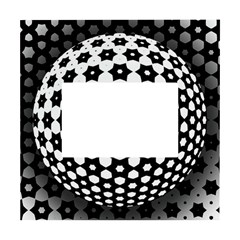 Sphere Spherical Circular Monochrome Circle Art White Box Photo Frame 4  X 6  by Jancukart