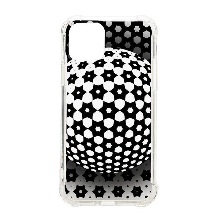 Sphere Spherical Circular Monochrome Circle Art iPhone 11 Pro 5.8 Inch TPU UV Print Case