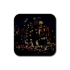 Abstract Visualization Graphic Background Textures Rubber Coaster (Square)