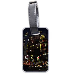 Abstract Visualization Graphic Background Textures Luggage Tag (two sides)