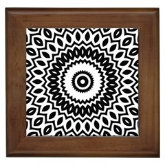 Circular Concentric Radial Symmetry Abstract Framed Tile